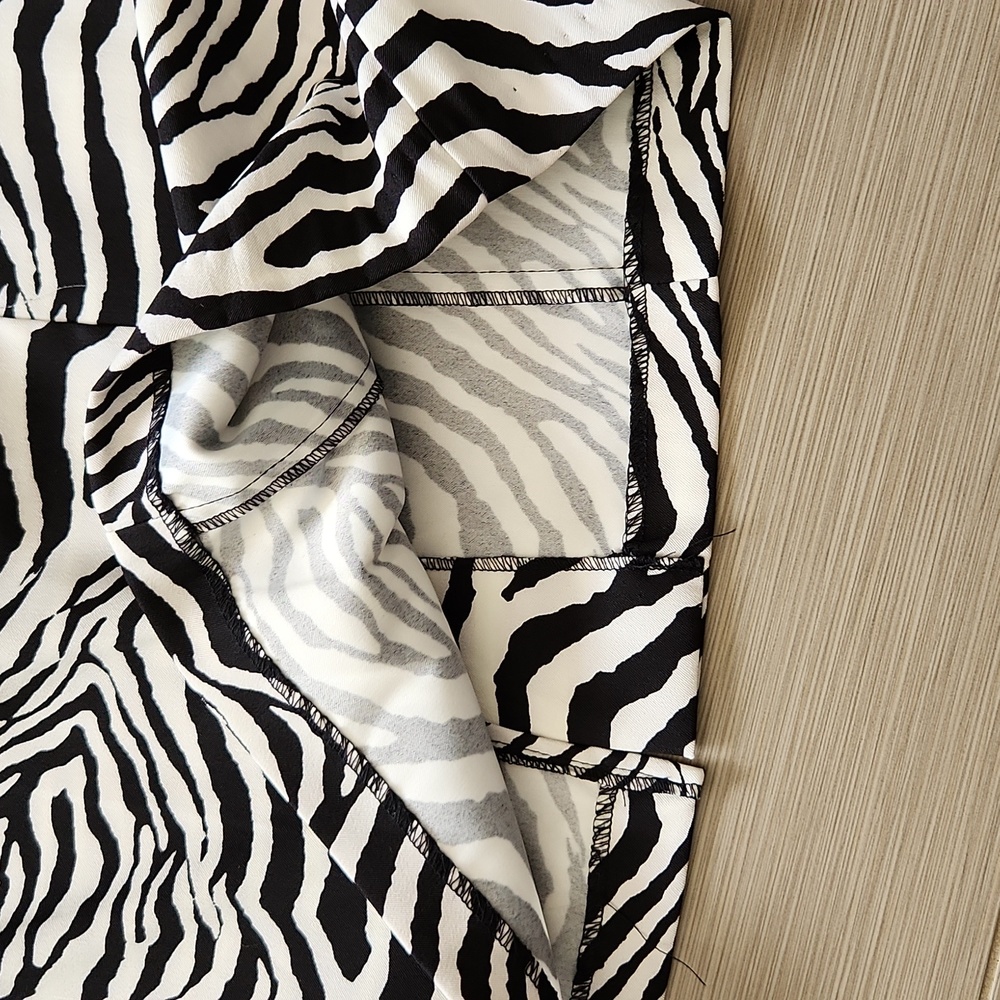 NWT Zebra Print One Shoulder Dress - Picture 8 of 17